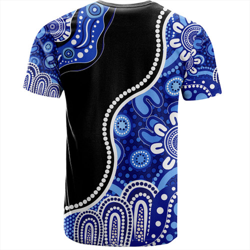 Australia T-Shirt Aboriginal Dot Painting Blue