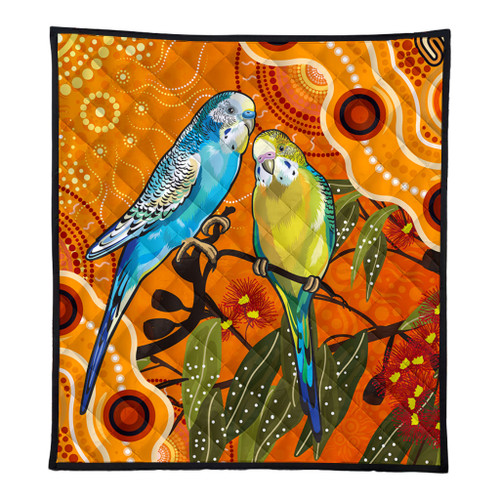 Australia Quilt Aboriginal Dot Painting Bush Budgies And Gumtree Australia Quilt Aboriginal Dot Painting Bush Budgies And Gumtree