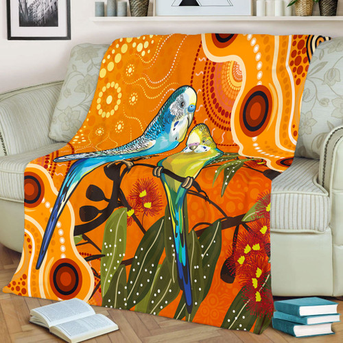 Australia Blanket Aboriginal Dot Painting Bush Budgies And Gumtree Australia Blanket Aboriginal Dot Painting Bush Budgies And Gumtree