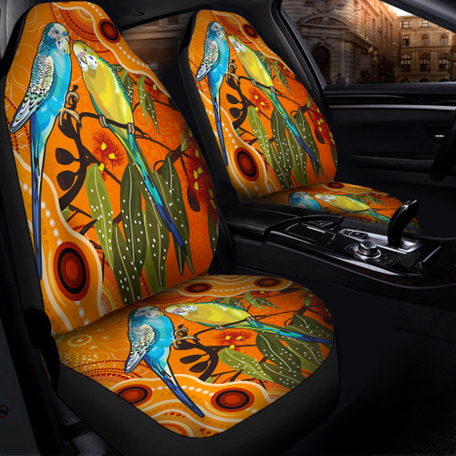 Australia Car Seat Cover Aboriginal Dot Painting Bush Budgies And Gumtree