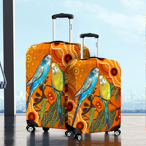 Australia Luggage Cover Aboriginal Dot Painting Bush Budgies And Gumtree Australia Luggage Cover Aboriginal Dot Painting Bush Budgies And Gumtree