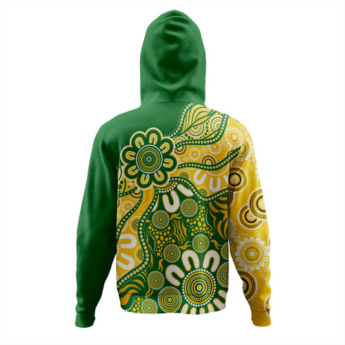 Australia Hoodie Aboriginal Dot Design Kangaroo