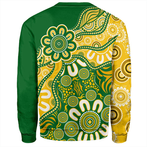 Australia Sweatshirt Aboriginal Dot Design Kangaroo Australia Sweatshirt Aboriginal Dot Design Kangaroo