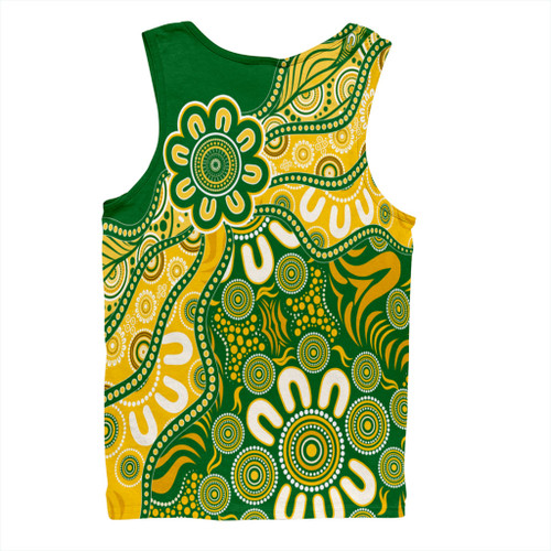 Australia Men Singlet Aboriginal Dot Design Kangaroo Australia Men Singlet Aboriginal Dot Design Kangaroo