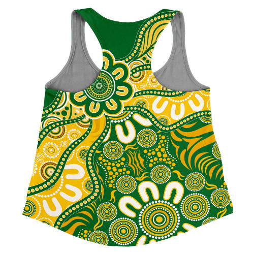 Australia Women Racerback Singlet Aboriginal Dot Design Kangaroo Australia Women Racerback Singlet Aboriginal Dot Design Kangaroo