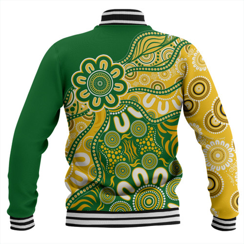 Australia Baseball Jacket Aboriginal Dot Design Kangaroo Australia Baseball Jacket Aboriginal Dot Design Kangaroo