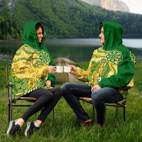 Australia Snug Hoodie Aboriginal Dot Design Kangaroo Australia Snug Hoodie Aboriginal Dot Design Kangaroo