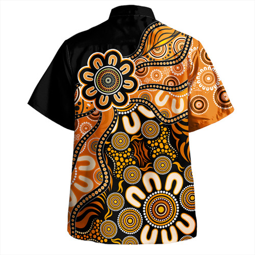 Australia Hawaiian Shirt Aboriginal Dot Painting Background Australia Hawaiian Shirt Aboriginal Dot Painting Background