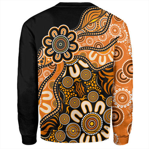 Australia Sweatshirt Aboriginal Dot Painting Background Australia Sweatshirt Aboriginal Dot Painting Background
