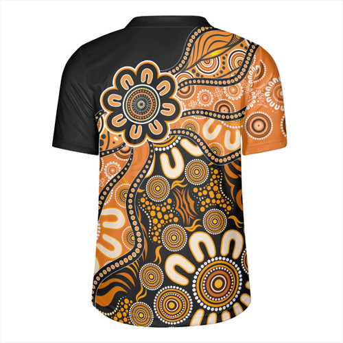 Australia Rugby Jersey Aboriginal Dot Painting Background