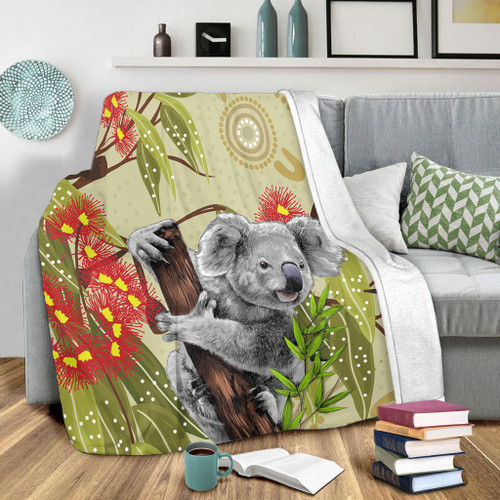 Australia Blanket Aboriginal Art Painting With Koala And Gumtree Australia Blanket Aboriginal Art Painting With Koala And Gumtree