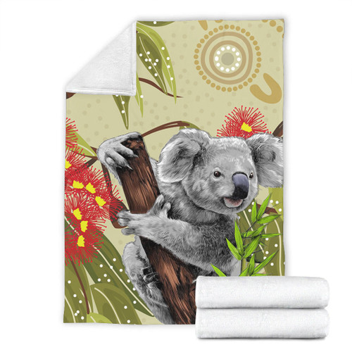 Australia Blanket Aboriginal Art Painting With Koala And Gumtree Australia Blanket Aboriginal Art Painting With Koala And Gumtree