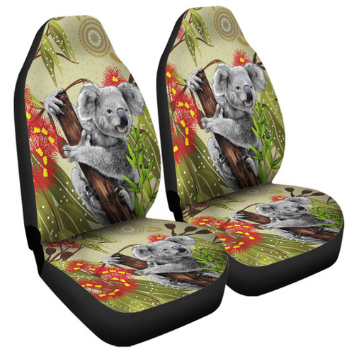 Australia Car Seat Cover Aboriginal Art Painting With Koala And Gumtree