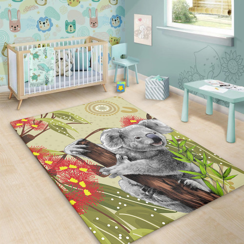 Australia Area Rug Aboriginal Art Painting With Koala And Gumtree Australia Area Rug Aboriginal Art Painting With Koala And Gumtree