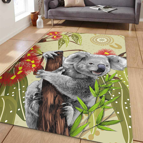 Australia Area Rug Aboriginal Art Painting With Koala And Gumtree Australia Area Rug Aboriginal Art Painting With Koala And Gumtree