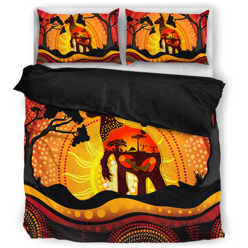 Australia Bedding Set Aboriginal Painting Depicting Nature's Beauty Australia Bedding Set Aboriginal Painting Depicting Nature's Beauty