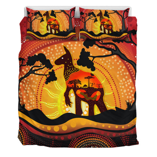 Australia Bedding Set Aboriginal Painting Depicting Nature's Beauty Australia Bedding Set Aboriginal Painting Depicting Nature's Beauty