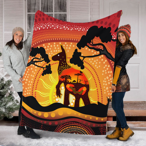 Australia Blanket Aboriginal Painting Depicting Nature's Beauty Australia Blanket Aboriginal Painting Depicting Nature's Beauty