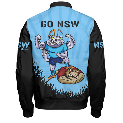 New South Wales Blues Bomber Jacket Custom State Of Origin 2024 Go Mighty NSW Blues For Die Hard Fan Supporters New South Wales Blues Bomber Jacket Custom State Of Origin 2024 Go Mighty NSW Blues For Die Hard Fan Supporters