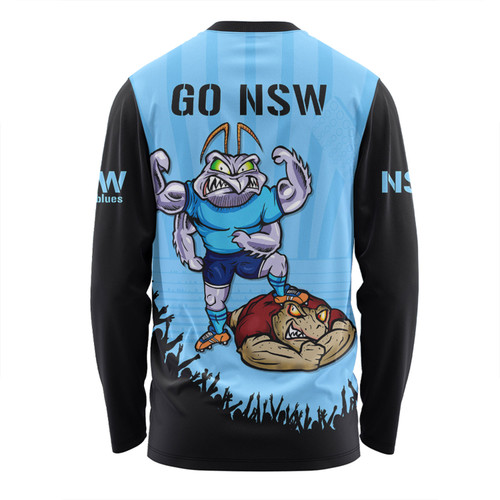 New South Wales Blues Long Sleeve T-shirt Custom State Of Origin 2024 Go Mighty NSW Blues For Die Hard Fan Supporters New South Wales Blues Long Sleeve T-shirt Custom State Of Origin 2024 Go Mighty NSW Blues For Die Hard Fan Supporters