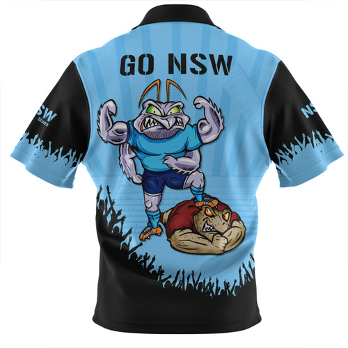 New South Wales Blues Zip Polo Shirt Custom State Of Origin 2024 Go Mighty NSW Blues For Die Hard Fan Supporters New South Wales Blues Zip Polo Shirt Custom State Of Origin 2024 Go Mighty NSW Blues For Die Hard Fan Supporters