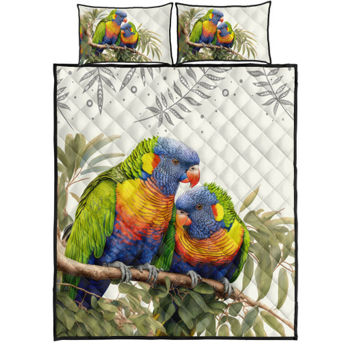 Australia Quilt Bed Set Australia Rainbow Lorikeets Birds Art Inspired Australia Quilt Bed Set Australia Rainbow Lorikeets Birds Art Inspired