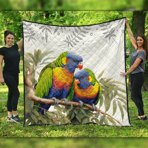 Australia Quilt Australia Rainbow Lorikeets Birds Art Inspired Australia Quilt Australia Rainbow Lorikeets Birds Art Inspired