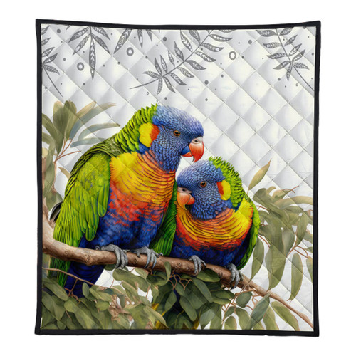 Australia Quilt Australia Rainbow Lorikeets Birds Art Inspired Australia Quilt Australia Rainbow Lorikeets Birds Art Inspired