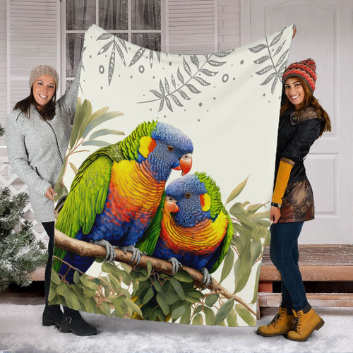 Australia Blanket Australia Rainbow Lorikeets Birds Art Inspired Australia Blanket Australia Rainbow Lorikeets Birds Art Inspired
