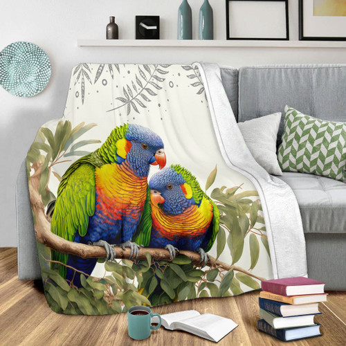 Australia Blanket Australia Rainbow Lorikeets Birds Art Inspired Australia Blanket Australia Rainbow Lorikeets Birds Art Inspired