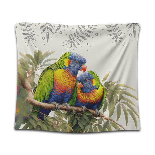 Australia Tapestry Australia Rainbow Lorikeets Birds Art Inspired Australia Tapestry Australia Rainbow Lorikeets Birds Art Inspired
