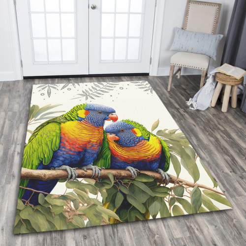 Australia Area Rug Australia Rainbow Lorikeets Birds Art Inspired Australia Area Rug Australia Rainbow Lorikeets Birds Art Inspired