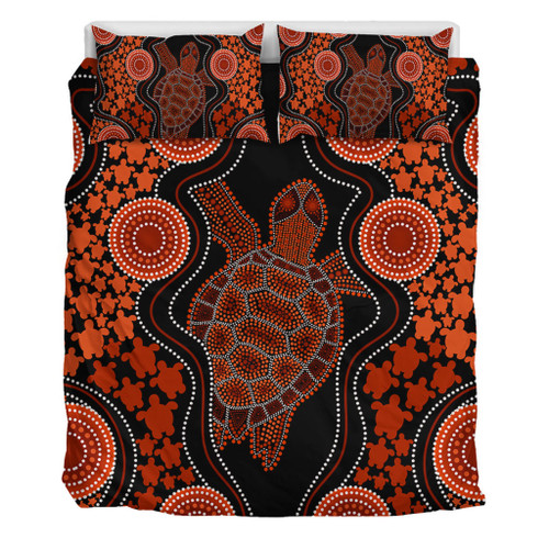 Australia Bedding Set Aboriginal Art Turtles Inspired