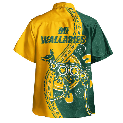 Australia Wallabies Hawaiian Shirt Custom Go Wallabies Aboriginal Inspired Jersey Australia Wallabies Hawaiian Shirt Custom Go Wallabies Aboriginal Inspired Jersey