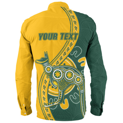 Australia Wallabies Long Sleeve Shirt Custom Go Wallabies Aboriginal Inspired Jersey