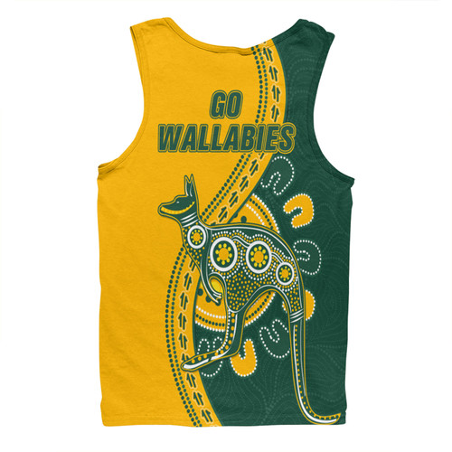 Australia Wallabies Men Singlet Custom Go Wallabies Aboriginal Inspired Jersey Australia Wallabies Men Singlet Custom Go Wallabies Aboriginal Inspired Jersey