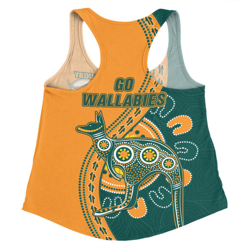 Australia Wallabies Women Racerback Singlet Custom Go Wallabies Aboriginal Inspired Jersey Australia Wallabies Women Racerback Singlet Custom Go Wallabies Aboriginal Inspired Jersey
