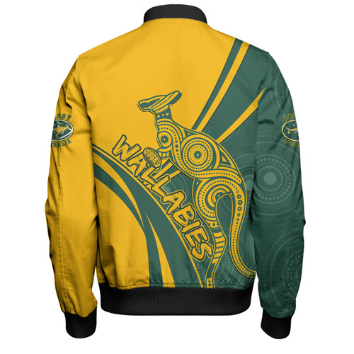 Australia Bomber Jacket Wallabies Squad Aboriginal Pattern Inspired Australia Bomber Jacket Wallabies Squad Aboriginal Pattern Inspired