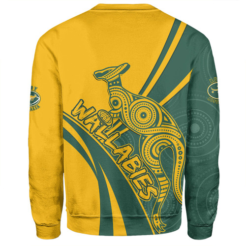 Australia Sweatshirt Wallabies Squad Aboriginal Pattern Inspired Australia Sweatshirt Wallabies Squad Aboriginal Pattern Inspired