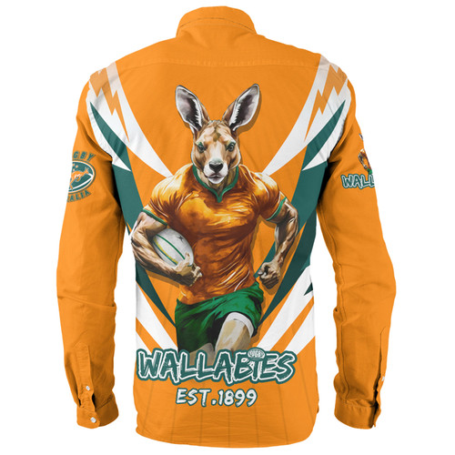 Australia Long Sleeve Shirt Wallabies Championship Sport Style Australia Long Sleeve Shirt Wallabies Championship Sport Style