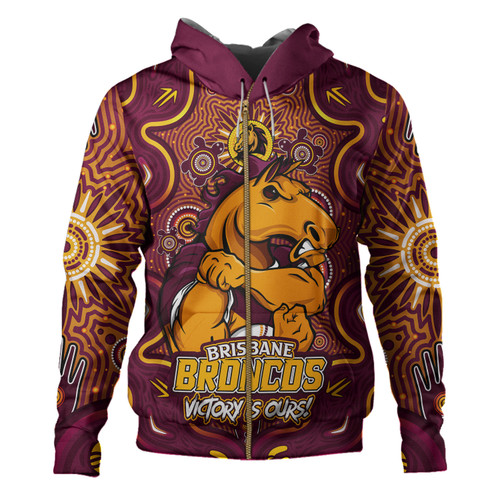Brisbane Broncos Hoodie Aboriginal Pattern Inspired Victory Is Ours Brisbane Broncos Hoodie Aboriginal Pattern Inspired Victory Is Ours