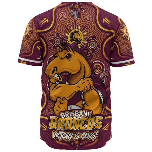 Brisbane Broncos Baseball Shirt Aboriginal Pattern Inspired Victory Is Ours Brisbane Broncos Baseball Shirt Aboriginal Pattern Inspired Victory Is Ours