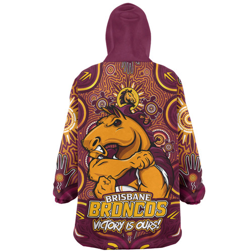 Brisbane Broncos Snug Hoodie Aboriginal Pattern Inspired Victory Is Ours
