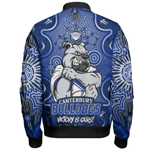 Canterbury-Bankstown Bulldogs Bomber Jacket Aboriginal Pattern Inspired Victory Is Ours Canterbury-Bankstown Bulldogs Bomber Jacket Aboriginal Pattern Inspired Victory Is Ours