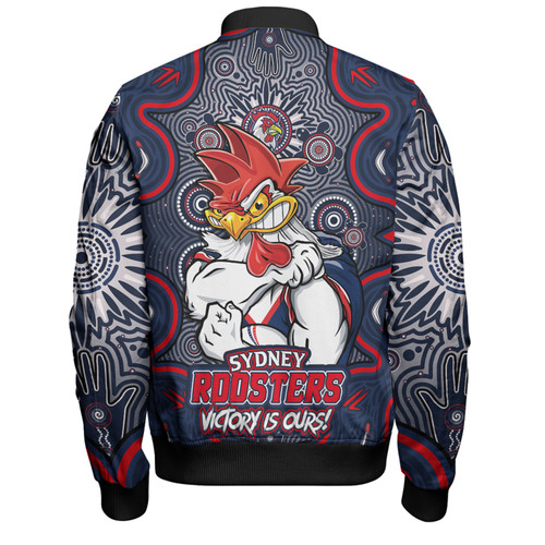 Sydney Roosters Bomber Jacket Aboriginal Pattern Inspired Victory Is Ours
