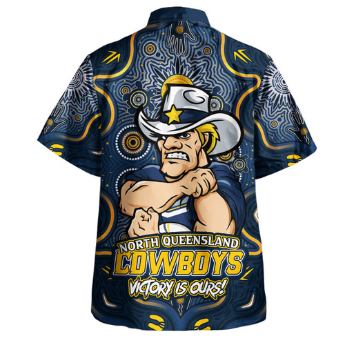 North Queensland Cowboys Hawaiian Shirt Aboriginal Pattern Inspired Victory Is Ours North Queensland Cowboys Hawaiian Shirt Aboriginal Pattern Inspired Victory Is Ours