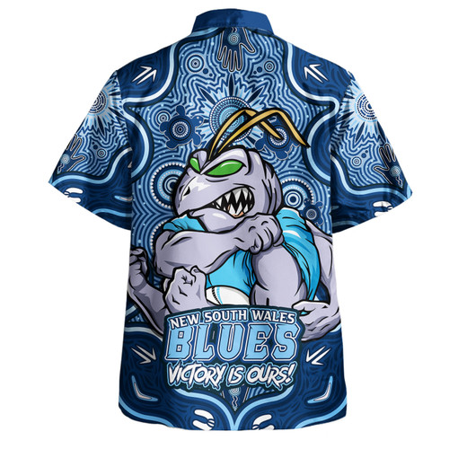 New South Wales Blues Hawaiian Shirt Aboriginal Pattern Inspired Victory Is Ours New South Wales Blues Hawaiian Shirt Aboriginal Pattern Inspired Victory Is Ours