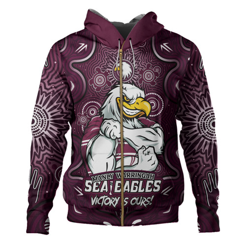 Manly Warringah Sea Eagles Hoodie Aboriginal Pattern Inspired Victory Is Ours Manly Warringah Sea Eagles Hoodie Aboriginal Pattern Inspired Victory Is Ours