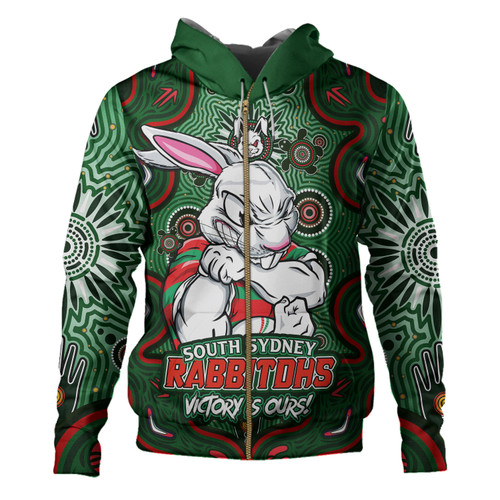 South Sydney Rabbitohs Hoodie Aboriginal Pattern Inspired Victory Is Ours South Sydney Rabbitohs Hoodie Aboriginal Pattern Inspired Victory Is Ours