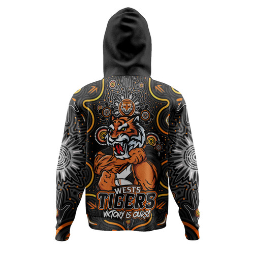 Wests Tigers Hoodie Aboriginal Pattern Inspired Victory Is Ours Wests Tigers Hoodie Aboriginal Pattern Inspired Victory Is Ours